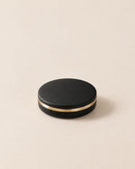 Miroir Compact Grossissant, boîtier rond noir mat fermé
