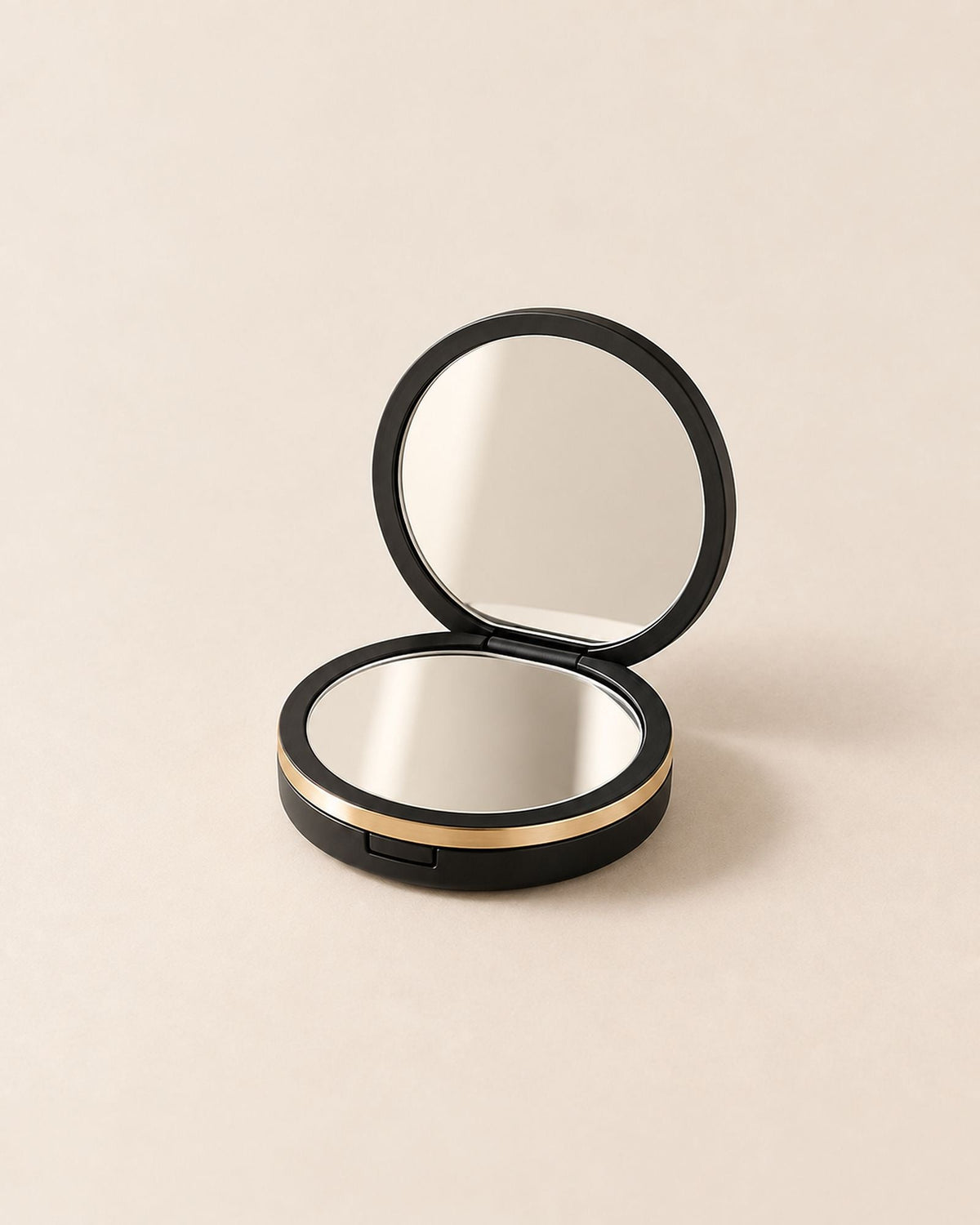 Miroir Compact Grossissant, ouvert : miroir plat et miroir grossissant
